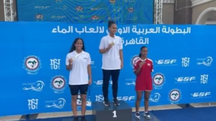 ميرة الشحي تحرز أول ميدالية للإمارات  في عربية السباحة