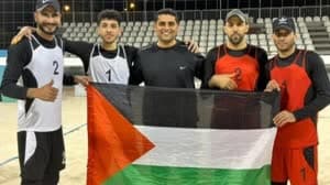 فلسطين تحصد برونزية غرب آسيا للطائرة الشاطئية
